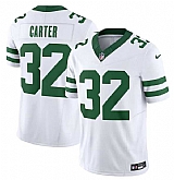 Men's New York Jets #32 Michael Carter White 2023 F.U.S.E. Vapor Limited Throwback Stitched Football Jersey Dzhi,baseball caps,new era cap wholesale,wholesale hats